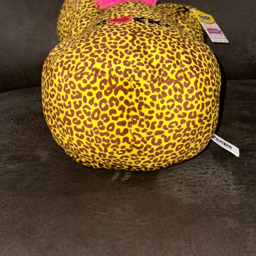 2025 Peeps EASTER BUNNY 15" LEOPARD PRINT Emo Punk Rock Rabbit Plush NEW + Tag - Picture 9 of 11